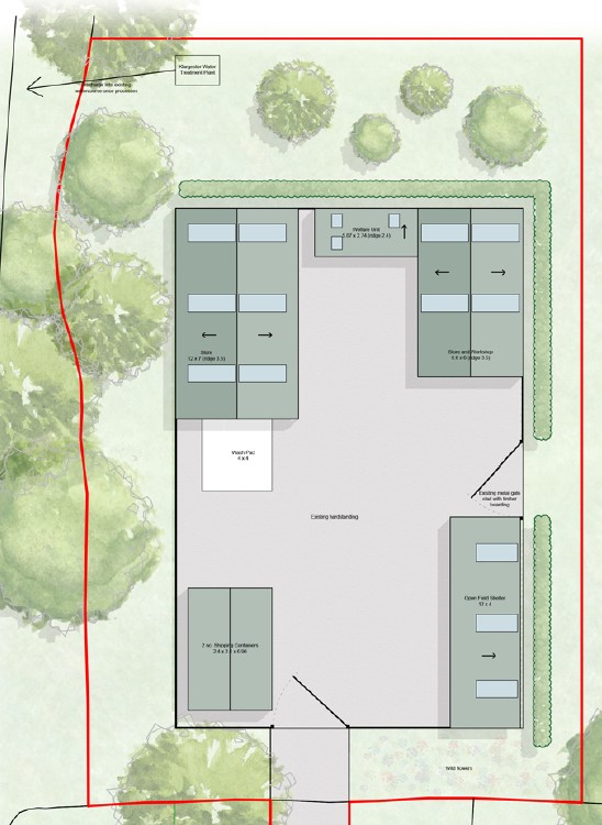 Machine Shed site plan